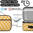 thumbnail image 4 of Orange and Cream Wavy Checkered Insulated Lunch Bag Teens,Bento School Lunch Bag for Teens for Work,Picnic or Travel 10.6x7.7x4.3 Inches,12 Can Capacity, 4 of 6