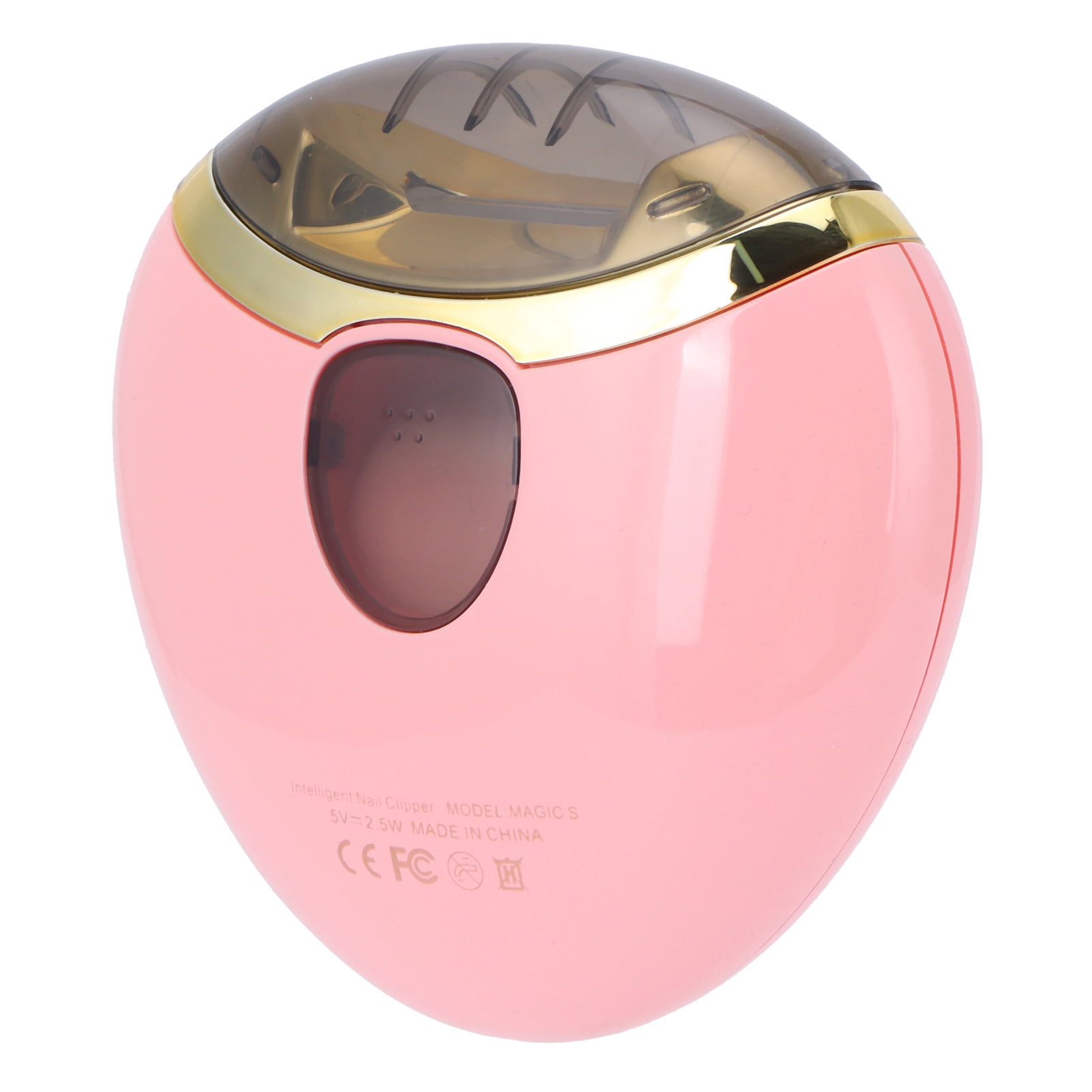 LAZIOEGR Electric Nail Clipper for Kids and Elderly, Automatic Fingernail Trimmer with USB Charging, Portable Manicure Tool Set (3.07x3.15 inches / 7.8x8 cm), Pink