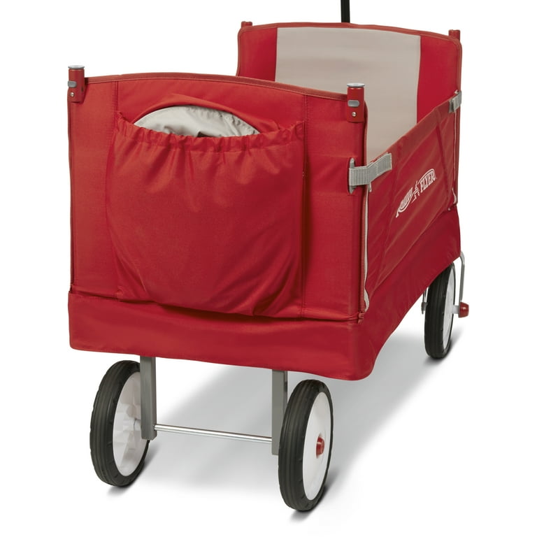 Radio Flyer, Family All-Terrain Double, 3-in-1 EZ Fold Wagon with