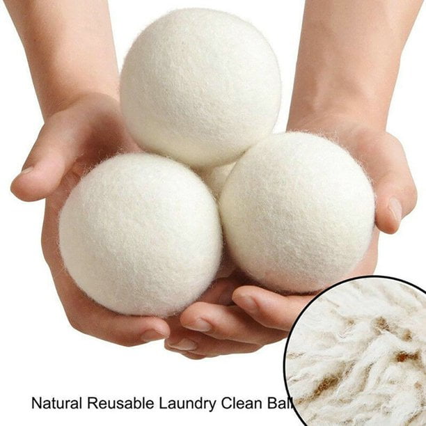 Wool Dryer Balls, 2.36inch Premium Wool Laundry Balls, Organic Natural Fabric Softener, Baby Safe, Reduce Wrinkles and Drying Time