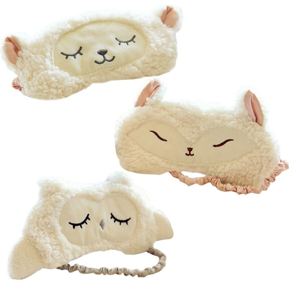 Bangcool 3PCS Animal Sleeping Mask Creative Fox Cartoon Sheep Sleep Mask Owl Sleep Mask