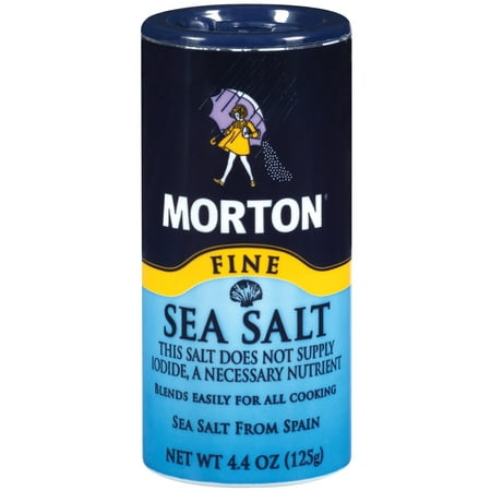 (4 Pack) Morton Fine Mediterranean Sea Salt, 4.4 oz