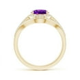 thumbnail image 2 of ANGARA Natural 1.6 Ct. Amethyst with Diamond Fashion Ring in 14K Yellow Gold for Women (Ring Size: 3), 2 of 8