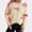 Yellow, variant on Teylalorva Sweater for Women Crew Neck Embellished Loose Long Sleeve Pullover With Unique Decor White Size M