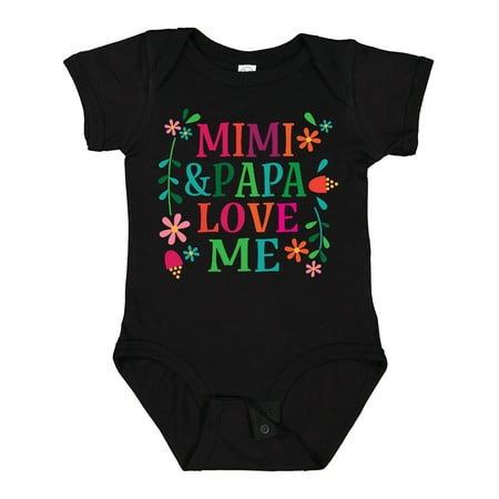 

Inktastic Mimi and Papa Love Me Gift Baby Girl Bodysuit