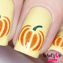 Whats Up Nails - Pumpkin Vinyl Stencils Nail Art Design
