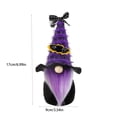 thumbnail image 3 of 1PC Halloween Faceless Gnome Decor,6.99in Gradient Candy Color Plush Figurine with Witch Hat, Soft Cloth Tabletop Ornament for Home Office Party Fall Holiday Decoration,Purple, 3 of 5