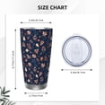 thumbnail image 4 of Zufioo Autumn Leaves With Blue Print 20OZ Stainless Steel Car Cup, Direct Drinking Mouth Straw Mouth Insulation Cup, Suitable for Outdoor, Office, Car-Without Straw, 4 of 8