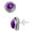 Amethyst, variant on Natural Smithsonite Women Jewelry 925 Sterling Silver Earring