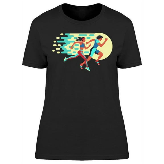 Running Man And Woman T-Shirt Women -Image by Shutterstock, Female 3X-Large