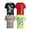 Black/Grey/Red/Lime Basketball, variant on Pro Athlete Boys Athletic Shirts - 4 Pack Active Performance Dry Fit Graphic Tee Shirts for Kids (5-16)