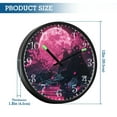 thumbnail image 3 of Voice Activated Clock with Glow Light 12 Inch Large Silent Wall Clock Battery Operated for Home Decor Pink Moon and Cherry Blossoms, 3 of 8
