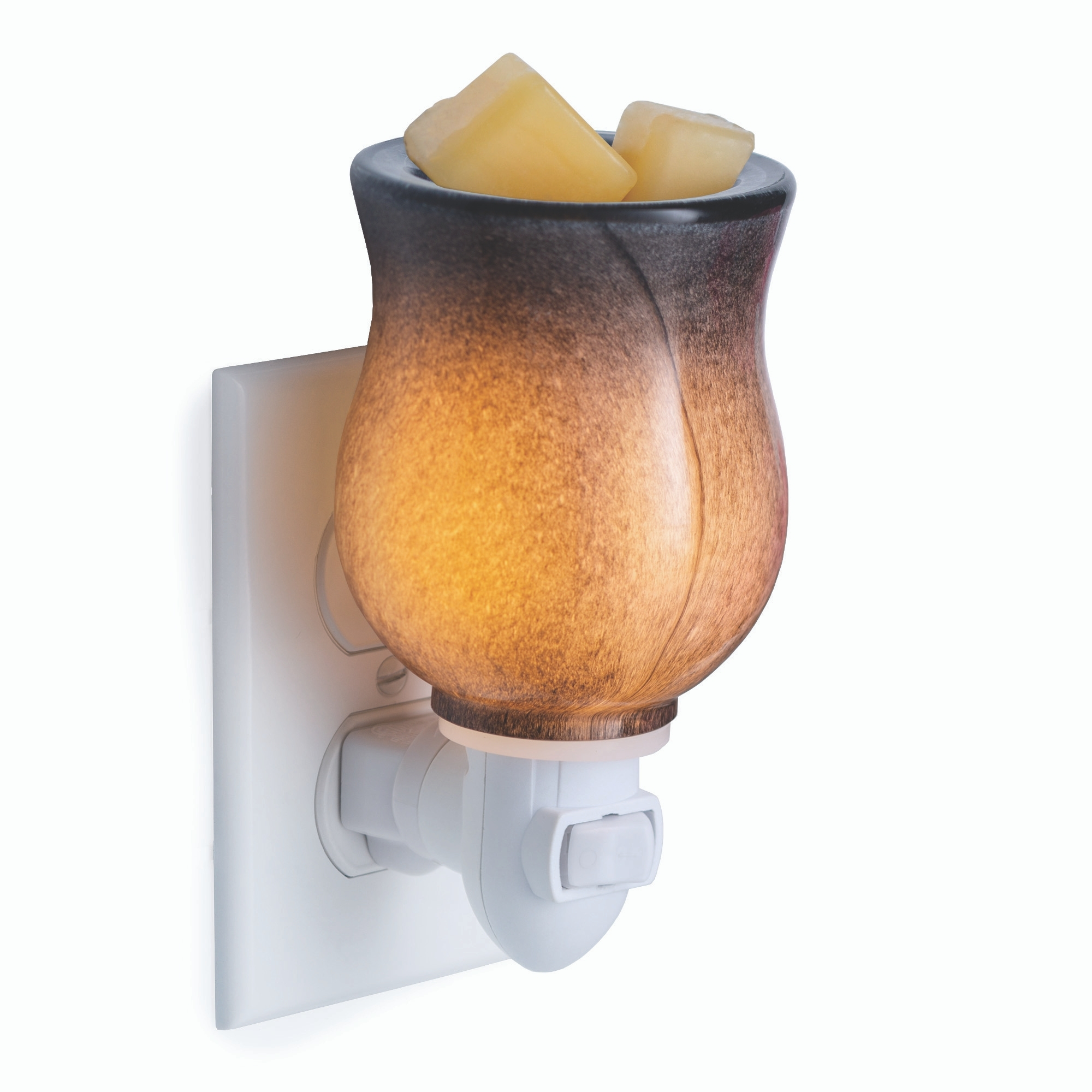 Candle Warmers Etc Pluggable Fragrance Warmer, Obsidian Handblown Glass