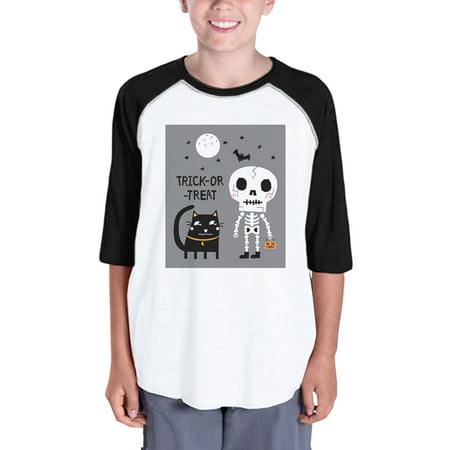Trick-Or-Treat Baseball Shirt For Kids Halloween Costume Tshirt