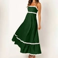 thumbnail image 4 of WTXUE Robes Maxi en Liquidation, Robe Nuisette Sans Manches Élégante à Encolure Carrée, Femmes 2024 Été Encolure Dégagée à Étages Fluide Longue Unie Vestidos Casuales Para Mujer Verano Maxi Women, Vert+TG(US:14-16), 4 of 9