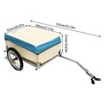 thumbnail image 2 of 50 kg Load Capacity Bicycle Trailer Cart, Transport Trailer Multiple Whales, Aluminum Utility Cargo Bike Trailer, 2 of 22