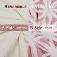 thumbnail image 4 of PiccoCasa Flannel Fleece Throw Blanket Jacquard Snowflake Decorative Blanket, Pink 50"x60", 4 of 6