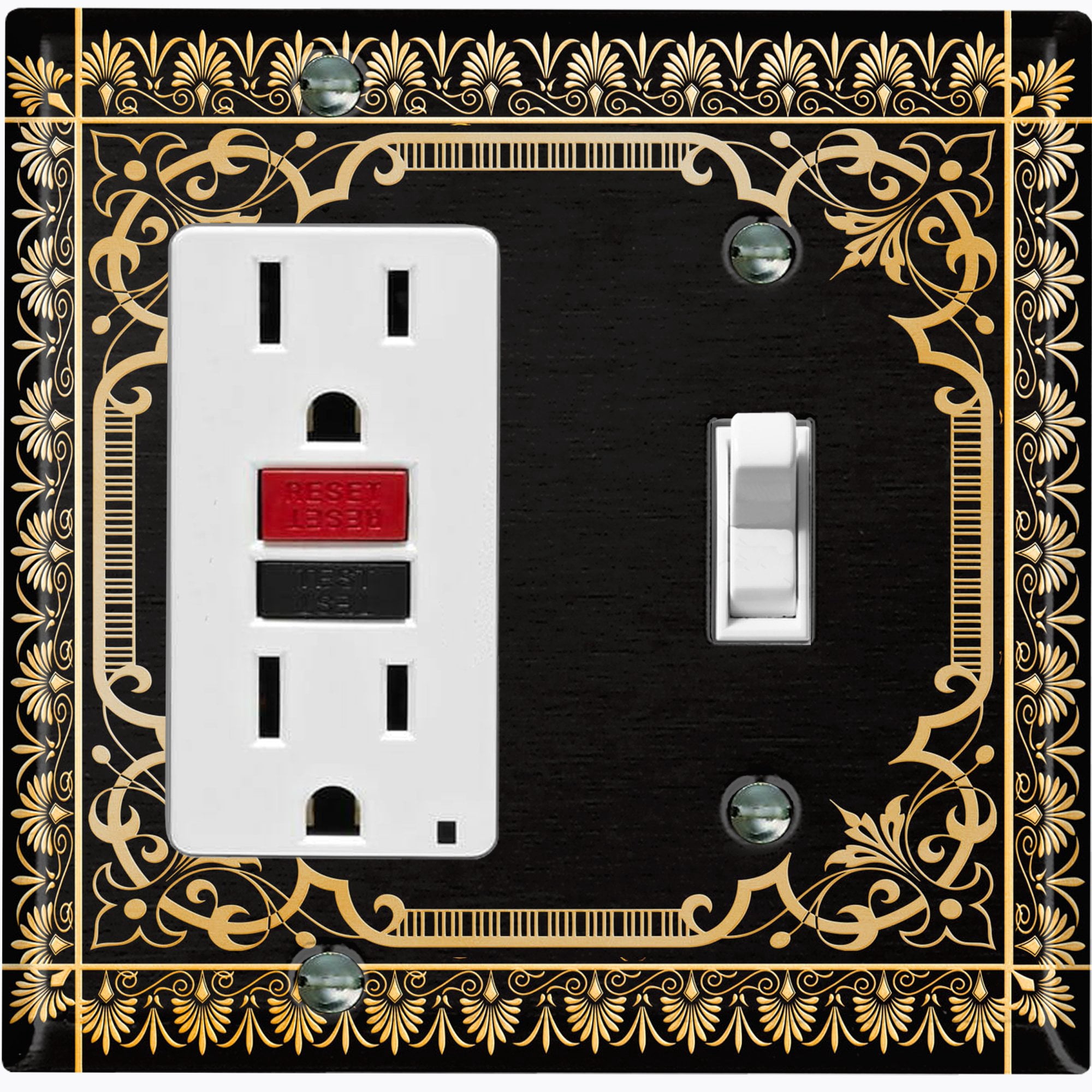 Light Switch Cover in Victorian Black Switch Cover 