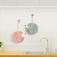 thumbnail image 4 of FacoFaco Set of 2 Hedgehog Decorative Fuzzy Ball Hand Towels for Bathroom, Yellow, 4 of 6