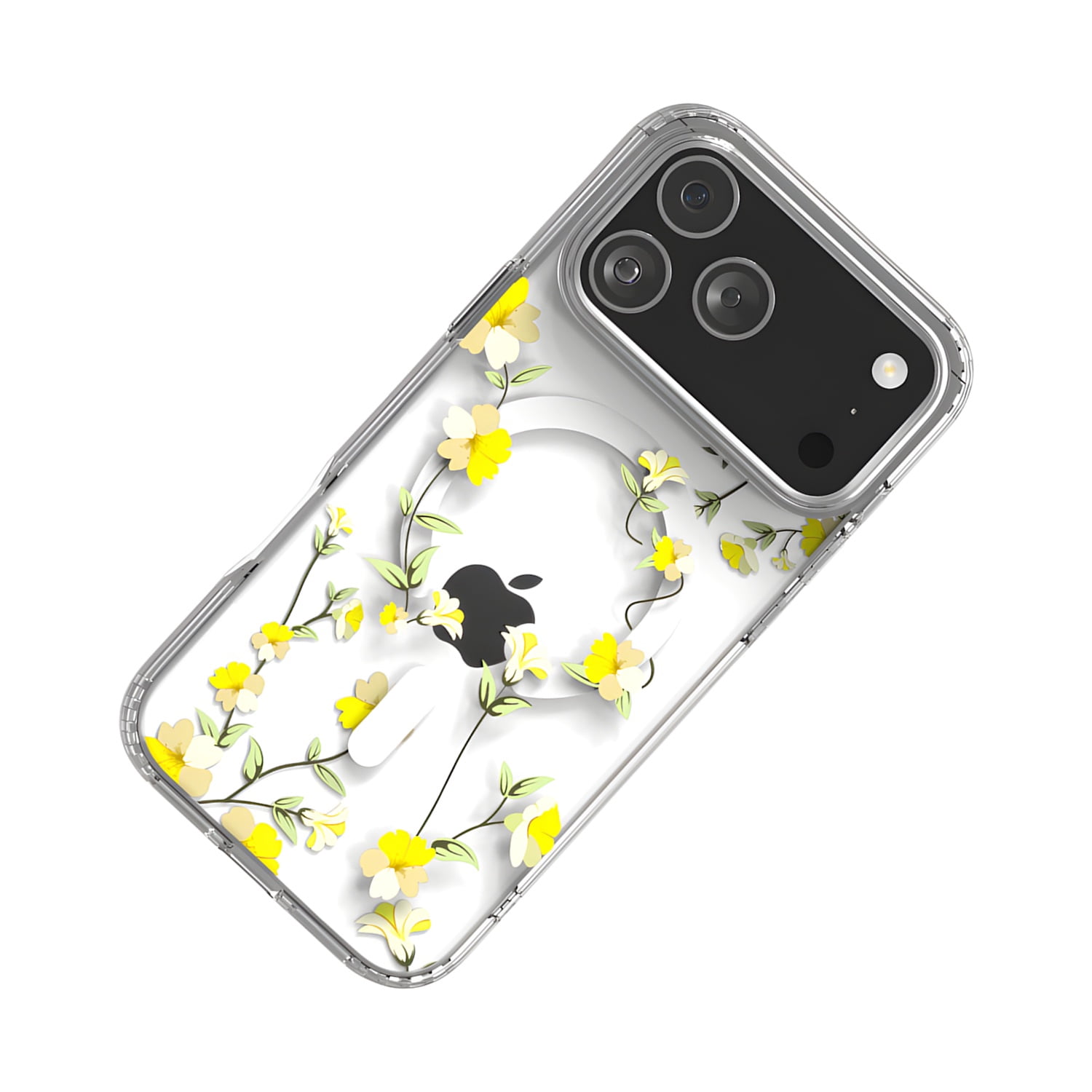 Flower Design Case for iPhone 17 Pro Max - Yellow