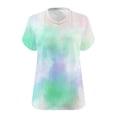 thumbnail image 4 of GERsome Plus Size Tops Womens V-Neck Summer Short Sleeve T-Shirts Loose Fit Basic Shirts Size 3XL, 4 of 5