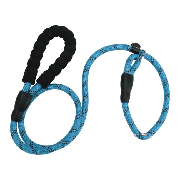 Correa de perro de nylon Unique Bargains con mango de esponja y cuerda reflectante para perros, color azul cielo, longitud 130 cm, diámetro 1/2 pulgada