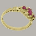 thumbnail image 4 of LBG British Made 9k Yellow Gold Natural Ruby Womens Statement Ring - 33 size options - Size 9.25, 4 of 9