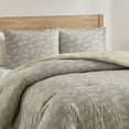 thumbnail image 6 of Virtu Comforter Sets, All Season Lightweight Botanical Queen Comforter Set, 3-Pc Bedding Sets, Lunar Grey/Pale Champagne, 6 of 8