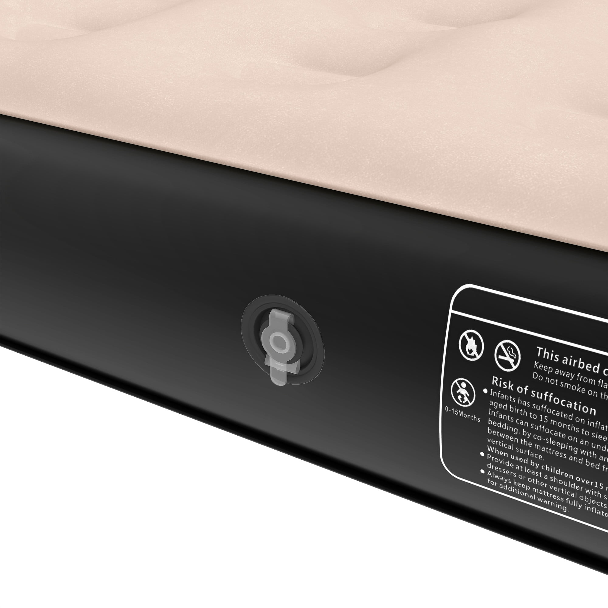 Uforic Inflatable Truck Air Mattress for 5.5–5.8ft Short Bed Pickups, Camping Car Bed with Pump, Pillows, Carry Bag & Patch Kit, Fits Full-Size Trucks, Brown