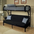 Acme Eclipse Twin XL Over Futon Metal Bunk Bed, Black