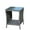Gray, variant on Side Table Outdoor for Backyard, SHINPT Outdoor Table with Storage, Wicker Side Table with Clear Tempered Glass, Glass Side Table for Yard, Lawn, Outdoor Square Coffee Table for Patio, Garden