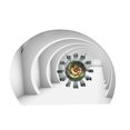 thumbnail image 4 of Extraíble Silencioso Interior 3D Reloj de Pared Pegatinas de Pared Calcomanías para La Decoración de La Tienda de La Oficina en Casa segundo Sunnimix Etiqueta engomada del reloj de pared 3D, 4 of 7