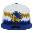 thumbnail image 2 of Men's New Era White/Royal Golden State Warriors Dip-Dye 9FIFTY A-Frame Trucker Snapback Hat, 2 of 6