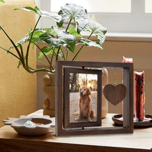 4x6 Wood Memorial Frame for Pet Photos - Elegant Keepsake Picture Frame to Honor Dog Memories, Thoughtful Gift for Dog Lovers, Forever Display Cherished Moments