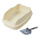 thumbnail image 1 of Caja de arena grande para gatos, arenero grande, bandeja de arena para gatos, pantalla de privacidad blanco, 1 of 9