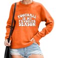 thumbnail image 2 of Gibobby Sudadera oversize mujer Sudaderas de moda de gran tamaño para mujer con cuello alto manga larga trajes de otoño 2023(Naranja,CH), 2 of 3