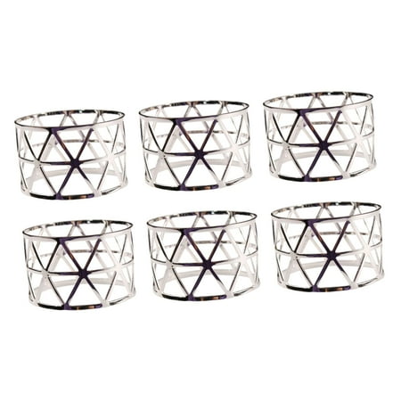 

6 Pieces Delicate Towel Buckle Napkin Rings Hollow Easy to Clean Sturdy for Thanksgiving Holiday Valentine Day Wedding Home Kitchen Decor
