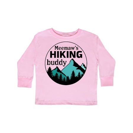 

Inktastic Meemaw s Hiking Buddy with Mountains and Trees Gift Toddler Boy or Toddler Girl Long Sleeve T-Shirt