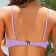 thumbnail image 6 of Plus Size Bikini Top Pink Women Swimwear Tops Full Coverage Bikini Top Push Up Swim Crop Top Tie Back Bathing Suit Tops Female Womens Bikini & Tankini Tops(Purple,L), 6 of 9