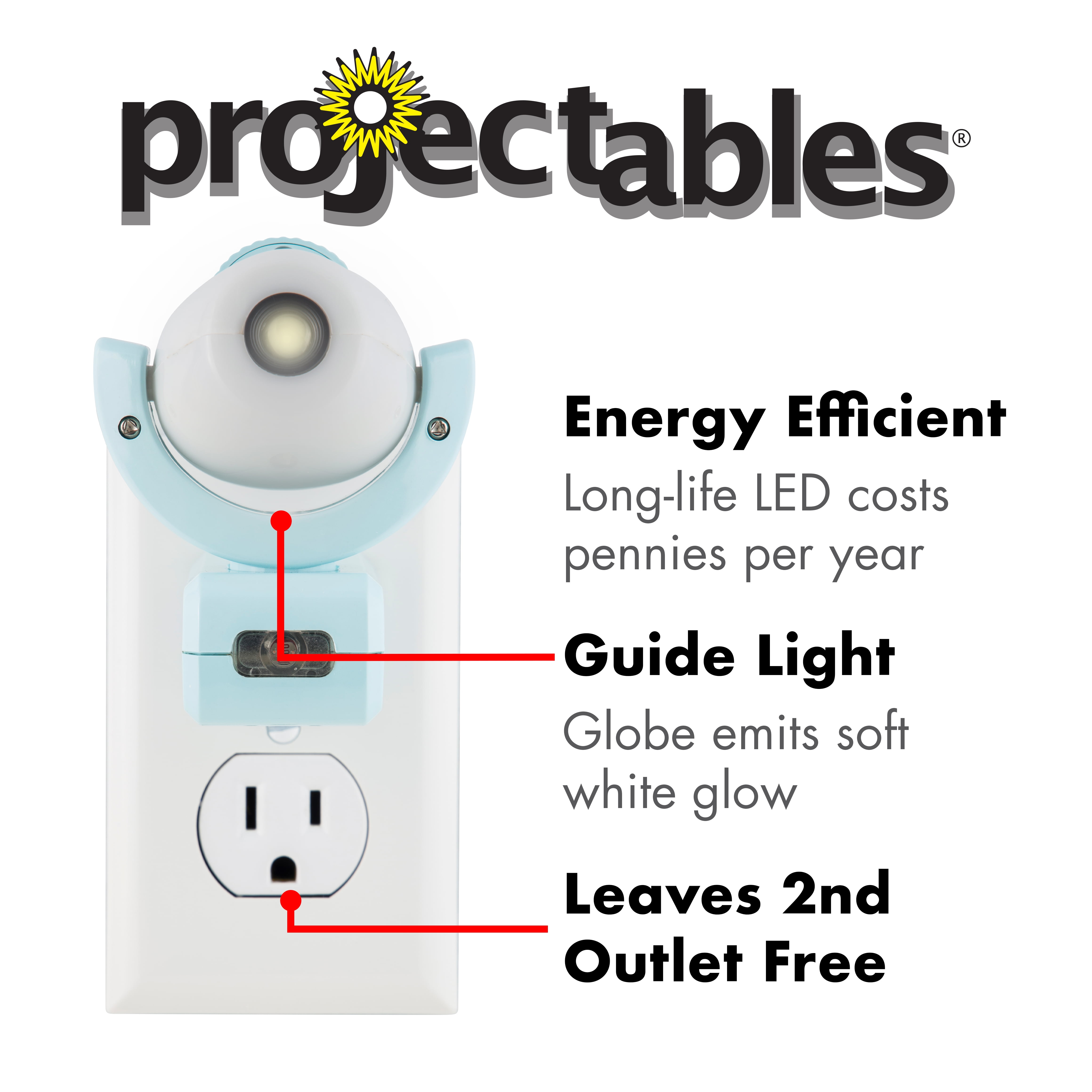 Projectables 6-Image Light Sensing Disney Frozen LED Kids Night Light, Plug in, Bedroom, Bathroom, 45028-T1