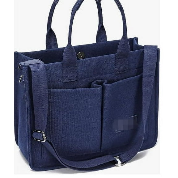 RKXQT Large Canvas Tote Bag for Women,Womens Crossbody Purse Handbags Totes Bags Work Laptop Book Beach Bag for Travel Nurse Color: New Upgrade Plus Dark Beige Color: Canvs Peaceful Blue