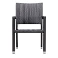 thumbnail image 3 of Dining Chair Espresso (Set of 2) - Synthetic Weave Aluminum Frame, 3 of 5