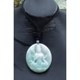 thumbnail image 6 of Certified Green Burma Natural A Jade jadeite Pendant Guanyin Kwan Yin Lotus Flower Necklace 588431 TN, 6 of 9