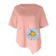 thumbnail image 4 of Moda Mujer Verano Casual Manga Corta Cuello Redondo Estampado Blusa Camiseta Wmkox8yi bvn1262, 4 of 4
