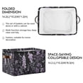 thumbnail image 2 of Yayeee Canvas Storage Basket with Handles for Shelves Fabric Bins Closet Organizer, Light Purple Flowers, 2 of 8