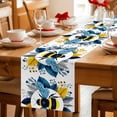 thumbnail image 5 of Farmhouse Bees Table Runner 60 Inches, Spring Summer Flowers Blossom Watercolor Bed Runner Dresser Scarves Tabletop for Indoor Outdoor Parties/Ceremony/Banquet, 13" x 60", 5 of 9