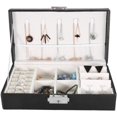 thumbnail image 5 of Delicate Solid Color Jewelry Storage Case, Jewelry Box, Practical for Girls Women (Black)24052315, 5 of 5