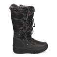 thumbnail image 2 of Nature Breeze DF72 Women Nylon Fur Trimmed Quilted Lace Up Winter Boot, 2 of 5