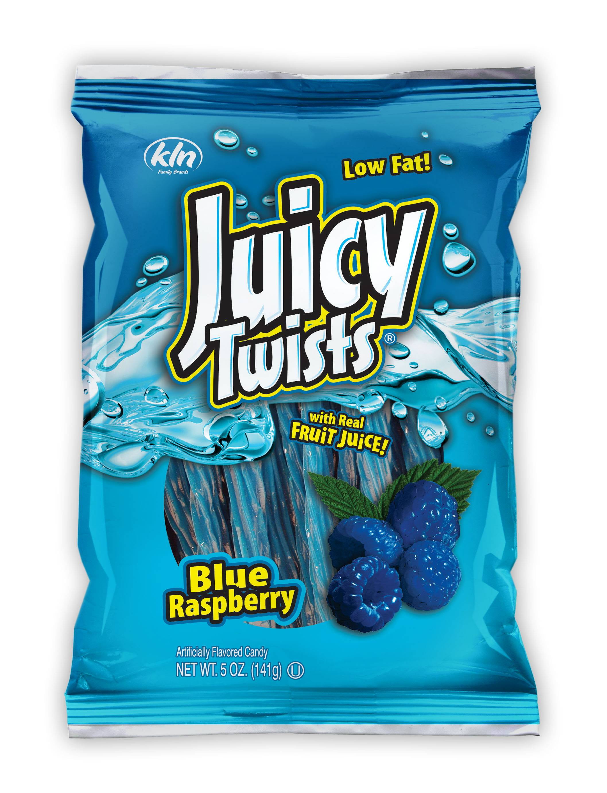 Juicy Twists Fruit Flavored Licorice 5 ozPack of 12 (Blue Raspberry)