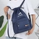 thumbnail image 3 of Mochila de viaje para acampar con cordón de gran capacidad para computadora (azul oscuro), 3 of 5